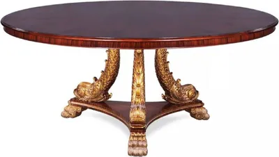 Produktbild von Casa Padrino Luxus Barock Esstisch Braun / Gold Ø 150 cm - Runder Barockstil Massivholz Küchentisch im asiatischen Stil - Barock Esszimmer Möbel im asiatischen Stil