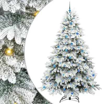 Produktbild von vidaXL Künstlicher Weihnachtsbaum mit 300 LEDs Weiß 240 cm PE und PVC