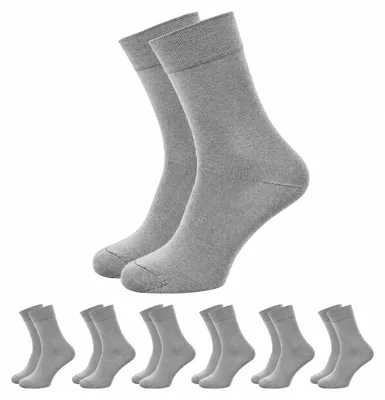 Produktbild von Bambus Socken für Damen & Herren 6 Paar atmungsaktiv & geruchshemmend Grau-35/38, KI-generiertes Bild