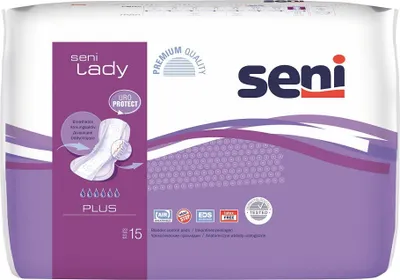 Obrázok produktu pre Inkontinenčné vložky Seni Lady, priedušné, diskrétne, Plus, 1x 15 ks