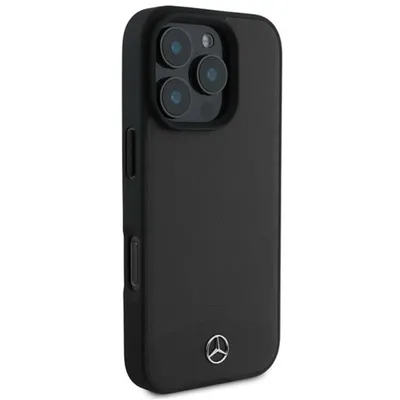 Produktbild von Etui Mercedes strukturiertes und glattes Leder Magsafe Na Iphone 16 Pro - Czarne