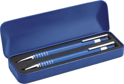 Produktbild von MidOcean - Stift und Bleistift Set "Alucolor" MO1045 (Einheitsgröße) (Blau)