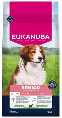Image de Aliments EUKANUBA Senior pour chiens de petite et moyenne taille, riches en agneau, 12 kg