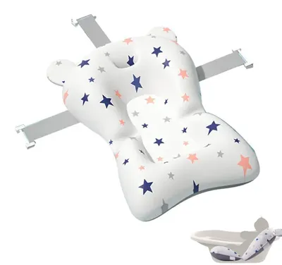 Imagen del producto de Almohadilla para bañera de bebé - de 0 a 36 meses - Asiento para bañera de bebé - Almohadilla suave para el baño y la seguridad - Cojín flotante para el baño - Para bebés y niños pequeños
