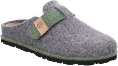 Produktbild von Rohde Damen Pantoffel Filz Hausschuh Klettverschluss Wechselfußbett D.Meran 6812, Größe:42 EU, Farbe:Grau