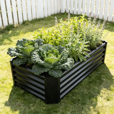 Image de Jardin surélevé en métal galvanisé 120 x 60 x 30 cm