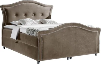 Produktbild von MIRJAN24 Boxspringbett Bedran Lux, Doppelbett mit zwei Bettkästen für die Bettwäsche, Stilvoll Ehebett (Farbe: Magic Velvet 2207, Größe: 120 x 200 cm)