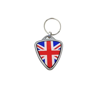 Produktbild von Schlüsselanhänger für Motorrad, Union Jack Scudetto Silber