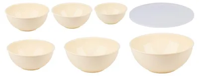 Produktbild von alpina Rührschüssel Set 7 Teilig - Salatschüssel mit Deckel - Rührschüssel mit Deckel BPA Frei - Schüssel Set für Küche - Spülmaschinengeeignet und Mikrowellengeeignet