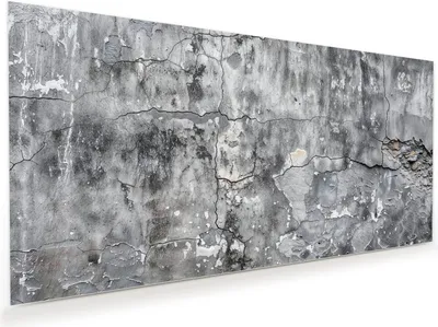 Produktbild von Glasbild 60x30cm in XXL für Wohnzimmer, Schlafzimmer Motiv Gealterte Wandoberfläche