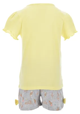 Produktbild von Frozen - Die Eiskönigin Elsa Mädchen Pyjama Schlafanzug, Farbe:Gelb, Größe:104