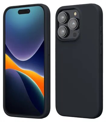 Produktbild von kwmobile Handyhülle für iPhone 15 Pro Hülle, für iPhone 15 Pro Case - Hülle Silikon - kabelloses Laden - Heidelbeerblau