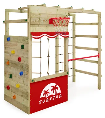 Image de Portique Wickey Smart Action avec panier de basket rouge