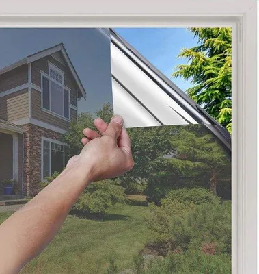 Produktbild von Famanu Fensterfolie Selbstklebend mit Spiegeleffekt - Silber, 76 x 200 cm