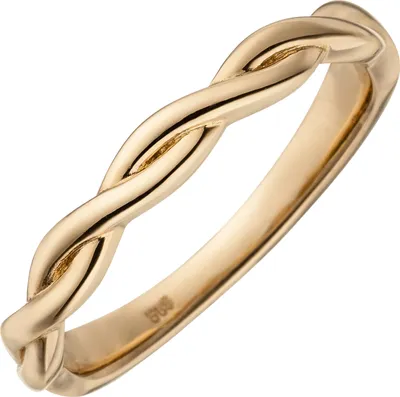 Produktbild von Gr. 50 Damen Ring geflochten 585 Gold Rotgold Rotgoldring