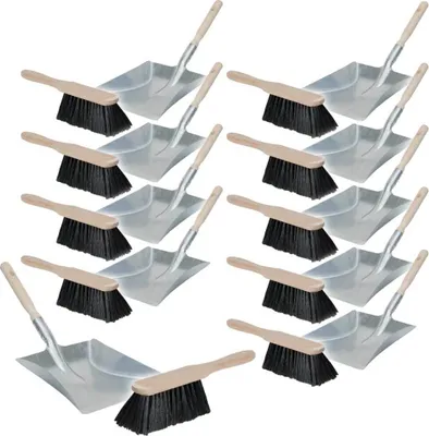 Produktbild von 10x Handfeger und Kehrschaufel-Set, Handfeger L 280 mm, Schaufel LxB 430x250 mm
