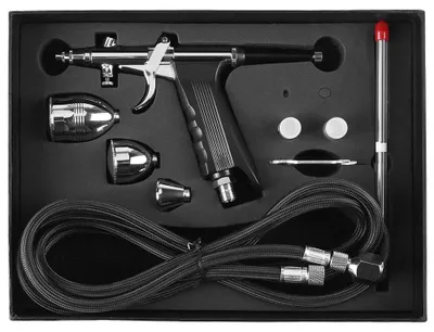 Airbrush-Set, Gravity-Feed, 0,3/0,5/0,8 mm, für Modellbau & Lackierung