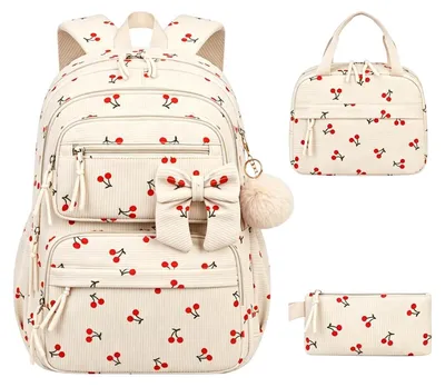 Produktbild von Wasserdichter, atmungsaktiver Kinderrucksack mit Lunchbox und Stifteköcher