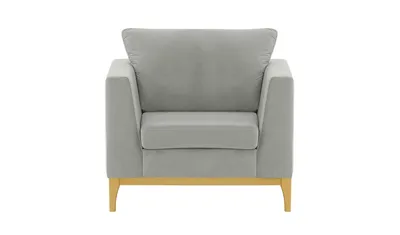 Produktbild von SLF24 - Sessel Gosena Wood - hellgrau - Velluto 15