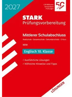 Obrázok produktu pre STARK Lösungen zu Englisch - Mittlerer Schulabschluss (MSA) 2027 NRW - Prüfungsvorbereitung