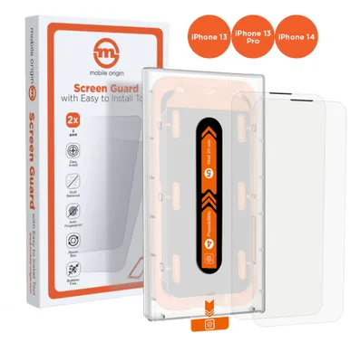 Immagine prodotto di Mobile Origin Screen Guard iPhone 14 / 13 / 13 Pro con applicatore facile 2 pack
