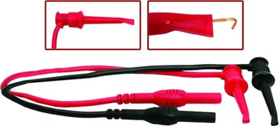 Produktbild von Hakenprüfkabel - 33 cm - Für Messgeräte mit Standard-Bananenstecker - Prüfkabelzubehör [25383]