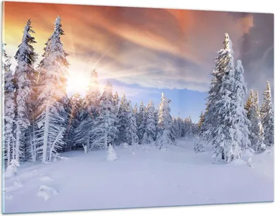 Produktbild von Bilder auf glas - Abenteuer alpen winter schnee - 120x80cm - Glasbilder - Wandbilder - Kunstdruck - zum Aufhängen bereit - Wanddekoration aus Glas - Glas Bilder - Wandbild auf Glas - GAA120x80-2433