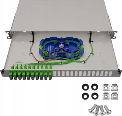 Obrázok produktu pre Rozvádzač na optické vlákna 19" 1U 24x duplex