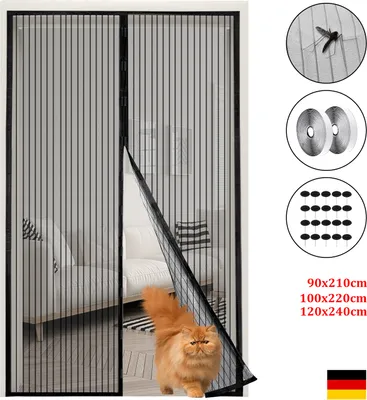 Produktbild von EINFEBEN Magnet Fliegengitter Tür Insektenschutz Balkontür Magnetverschluss Fliegenvorhang ohne Bohren, Magnetischer Moskitonetz 100x220 cm