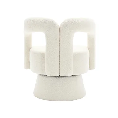 Produktbild von Abrihome Polstersessel 360 Grad Drehbare Akzentstuhl Loungesessel, Runder Sessel Design, Beige