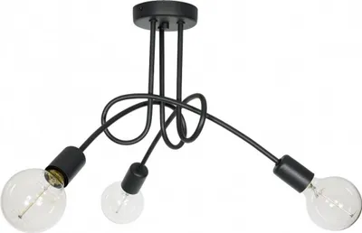 Produktbild von Light-Home Edison Deckenbeleuchtung Lampen Deckenlampen - Deckenlampe Industrial für Wohnzimmer Schlafzimmer und Esszimmer aus Metall  - Pendelleuchte 3-Flammig - Graphit