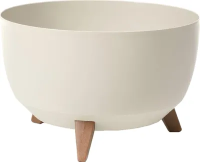 Produktbild von Roma Pflanzgefäß, modern, 29 cm Durchmesser, creme, UV-beständig, bruchsicher, mit Bewässerungseinsatz für Innen & Außen