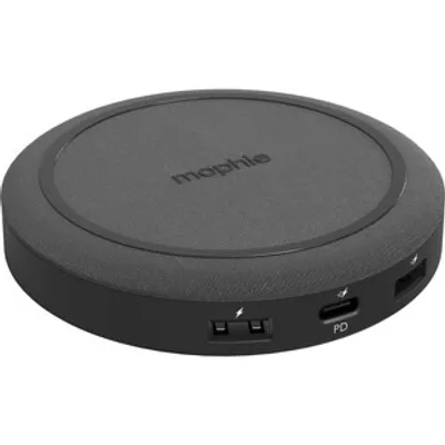 Produktbild von mophie Wireless Charging Hub, Drinnen, AC, Kabelloses Aufladen, Schwarz
