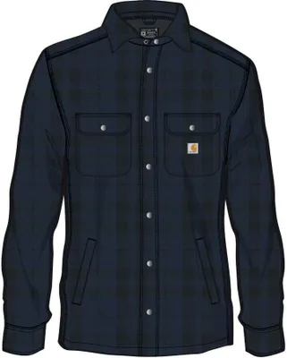 Produktbild von Relaxed Fit Flannel Sherpa-Lined Shirt Men L blau - navy