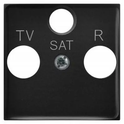 Produktbild von Ospel Aria RTV-SAT Enddosenabdeckung Schwarz