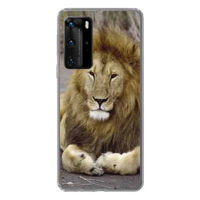 Produktbild von MuchoWow® Handyhülle Schutzhülle Hülle für Huawei P40 Pro Löwe - Afrika - Tier Silikon Softcase Handy Hülle - Schutz