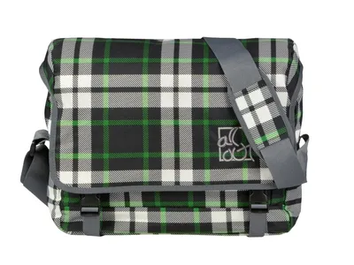 Image de All Out Messenger Bag Umhängetasche Schultertasche Laptoptasche 39x12x30cm Barnsley Forest Check 129 228 + Adressanhänger Bowatex