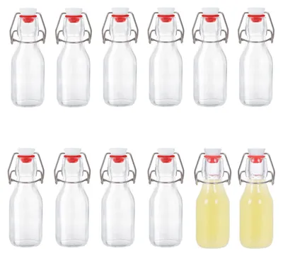 Productafbeelding van Set van 12 Glazen Flessen met Deksel 100 ml