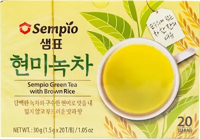 Immagine prodotto di SEMPIO Tè rosso tostato con tè verde 30 g | 20 bustine | Genmai | Tè verde