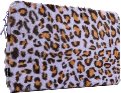 Produktbild von imoshion Fluffy Laptop Hülle 13-14 Zoll - Laptop Sleeve - Leopard Lilac