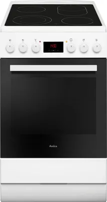 Produktbild von Amica SHC 903 001 W, Standherd Elektro, 50 cm, Fine Design, Weiß, SensorControlPlus Timer, MF9, Umluft, Energieeffizienzklasse A