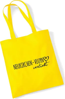 Produktbild von Huuraa Jutebeutel Neukirchen-Vluyn verliebt 10 Liter Yellow Baumwolle Tasche Geschenkidee
