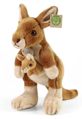 Obrázok produktu pre Plyšový klokan s mláďaťom 27 cm ekologický