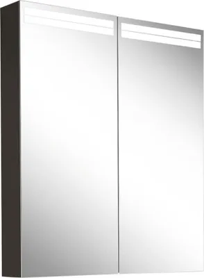 Image de Schneider ARANGA TW Armoire de toilette avec éclairage, 2 portes, 695x120x700mm, bandeaux lumineux en haut, 160.470.01.41