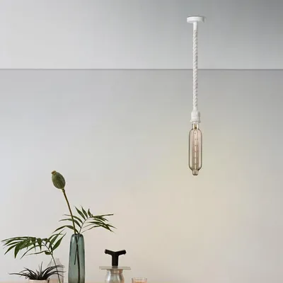 Produktbild von Home Sweet Home Hängeleuchte weiß Leonardo Tube - G78 - dimmbar E27 smoke