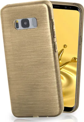 Produktbild von moex® Brushed Case kompatibel mit Samsung Galaxy S8 - Hülle aus Silikon, Gold