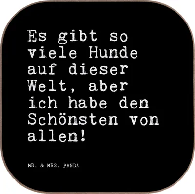 Produktbild von Mr. & Mrs. Panda Tassen Untersetzer Es gibt so viele... - Schwarz - Geschenk, Hunde, Hund, Coaster, Spruch, für Gläser, Sprüche, bieruntersetzer, gläseruntersetzer