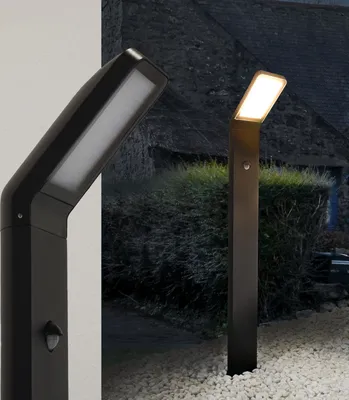 Produktbild von Maxkomfort LED Außenstandleuchte, Smart, Modern, Schwarz, Aluminium, Langlebig & Energieeffizient, 16,5x80x10cm, 337-800BM