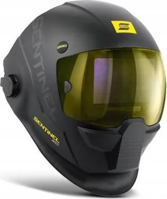Zdjęcie produktu dla ESAB® Sentinel™ - Przyłbica spawalnicza A60, czarna, niskoprofilowa, nylonowa o wysokiej odporności na uderzenia, duży obszar widzenia 4,65 x 2,8 cala.