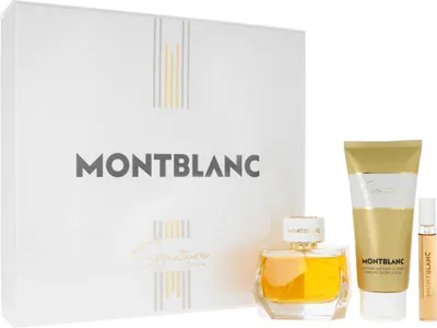 Zdjęcie produktu dla Zestaw Montblanc Signature Absolue: woda perfumowana (EdP) 90 ml + woda perfumowana (EdP) 7,5 ml + balsam do ciała 100 ml